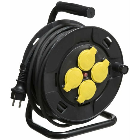 Rallonge électrique extérieur IP44 10m noir/ jaune STANLEY