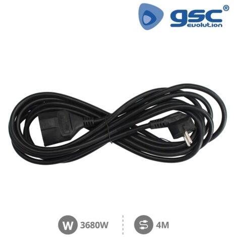 Rallonge électrique noire Sucko (3x1.5mm) 4M