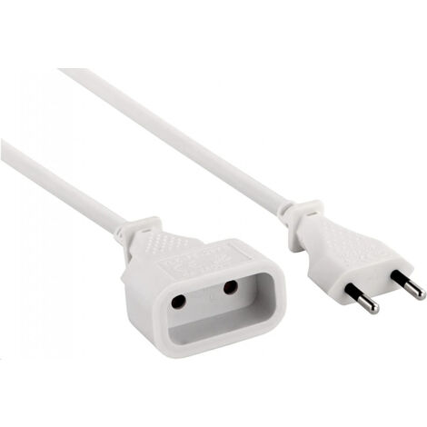 Rallonge électrique prolongateur 6A blanc, 3m