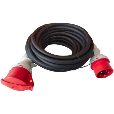 Rallonge électrique RS PRO 10m, 1 prise prises CEE, 400 V 16A, IP44 ( Prix pour 1 )