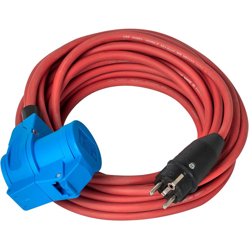 Rallonge électrique solutions outdoor fiche type e et f - IP44 10m - H07RN-F 3G2,5