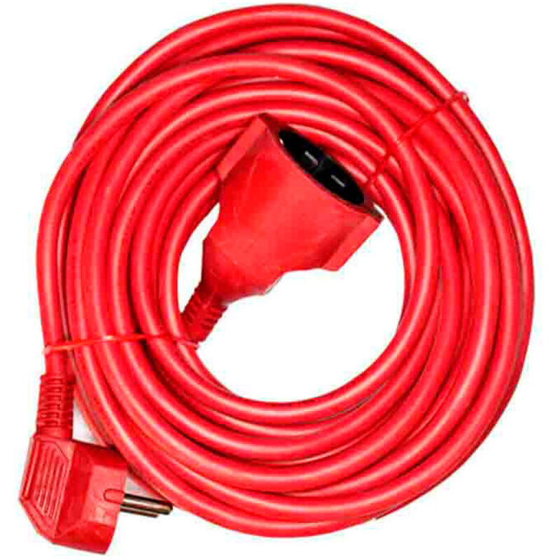 Rallonge électrique t/tl 10m 3x1,5mm flexible rouge edm