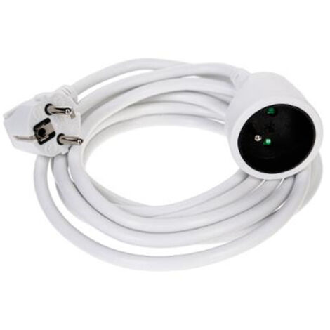 Rallonge Electrique Terre 3m Blanc