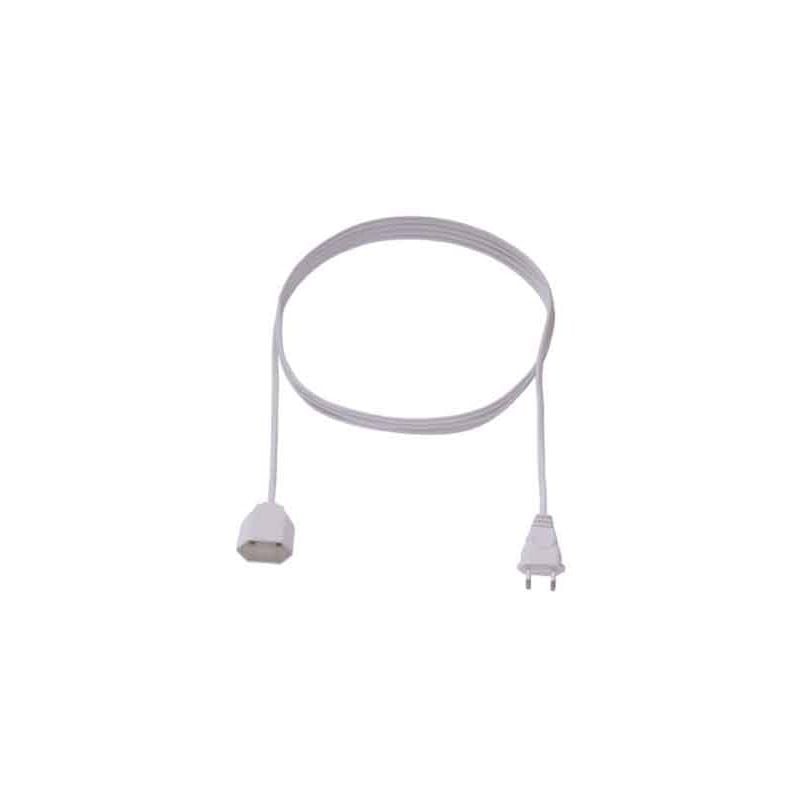 Rallonge euro 230V/16A 2M blanc Bachmann