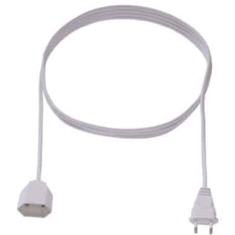 RALLONGE EURO 230V/16A 2M BLANC BACHMANN