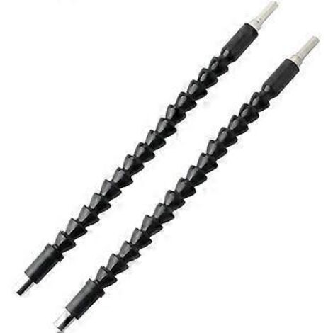 Rallonge flexible pour foret - Tige flexible hexagonale magnétique pour fixation à l'extrémité de l'arbre d'entraînement Kit de rallonges de tournevis (2 pièces)