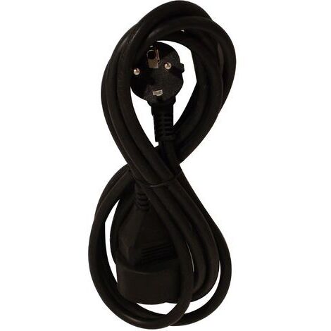 Rallonge HO5VV-F 3G 1,5mm² 3m - Noir - Chacon