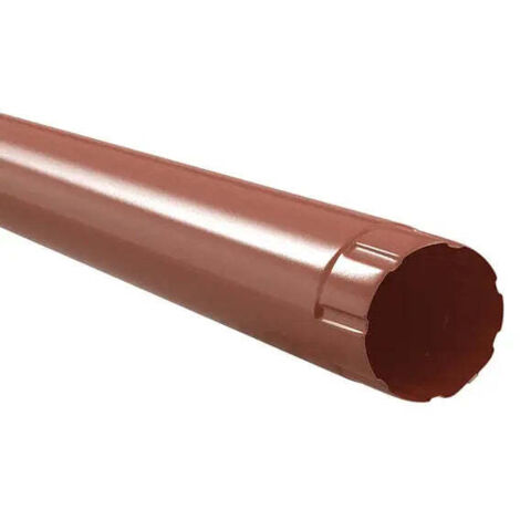 Rallonge intermédiaire tuyau descente acier Ø90 mm L1000 – Rouge brique RAL 8004