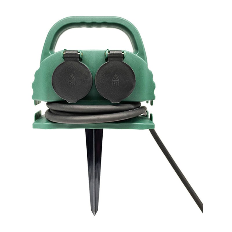 Rallonge IP44 - Prise de gazon à 4 trous - 5m-16AEnrouleur électrique