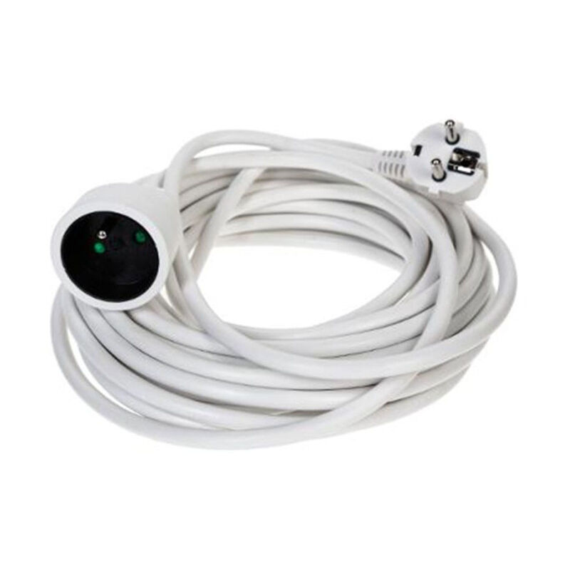 Rallonge Électrique Terre 10m Blanc