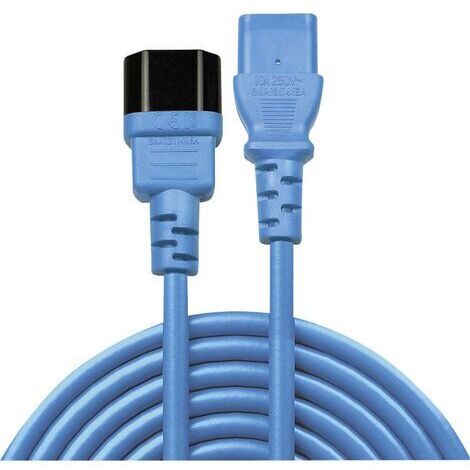 Rallonge LINDY alimentation [1x Secteur mâle C14 - 1x Secteur femelle C13] 0.50 m bleu C245641