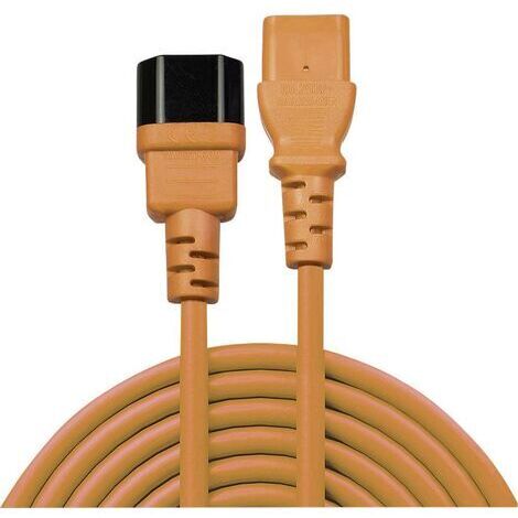 Rallonge LINDY alimentation [1x Secteur mâle C14 - 1x Secteur femelle C13] 1.00 m orange C245631