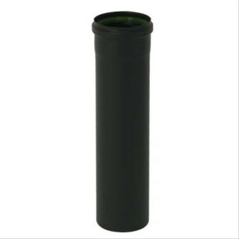 Rallonge MF 1000mm conduit pellets émail noir mat diam 80mm