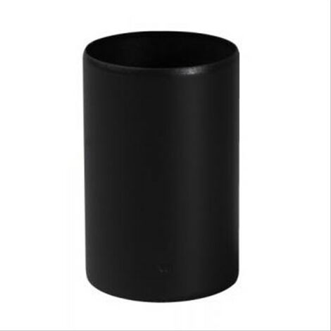 Rallonge MM 130mm conduit pellets émail noir mat diam 80mm