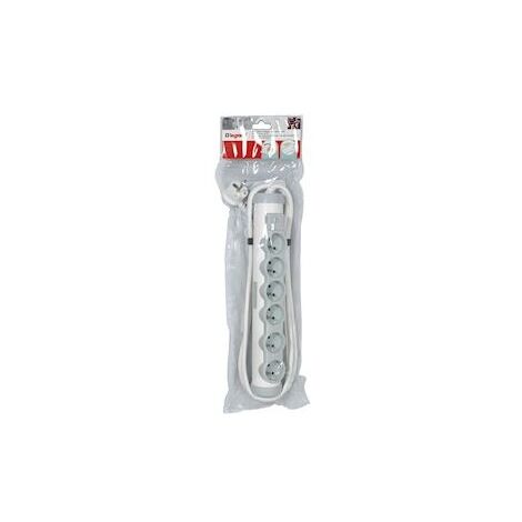 Rallonge multiprise confort bloc de prises rotatif 6x2P+T cordon 1,5 mètres