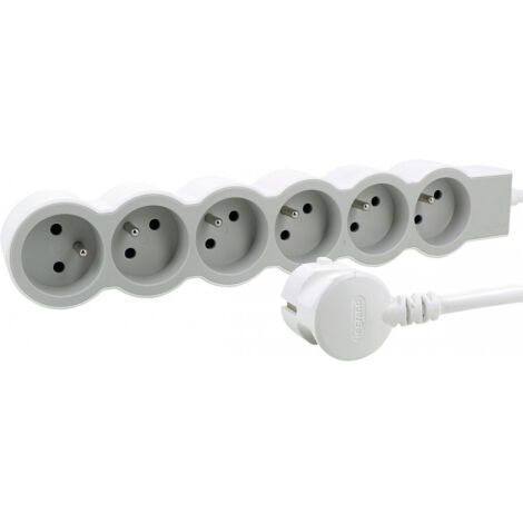 Rallonge multiprise extra-plate 6 prises cordon 3m - LEGRAND