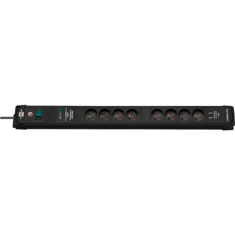 Rallonge multiprises 8 prises + 2 prises USB et parasurtenseur H05VV-F 3G1,5 3 m - BRENNENSTUHL