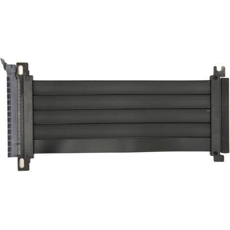 Rallonge PCIe 4.0 x16 coudée à 128 Gbit/s, anti-interférences, plug and play, pour carte graphique.