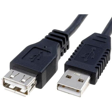 Rallonge port USB Male Femelle 1.80m – Connectique USB 2.0 – Longueur optimale pour connexions flexibles – Compatible avec ordinateurs et chargeurs