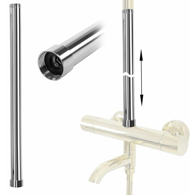 REA - rallonge pour ensemble bain-douche chrom 50CM