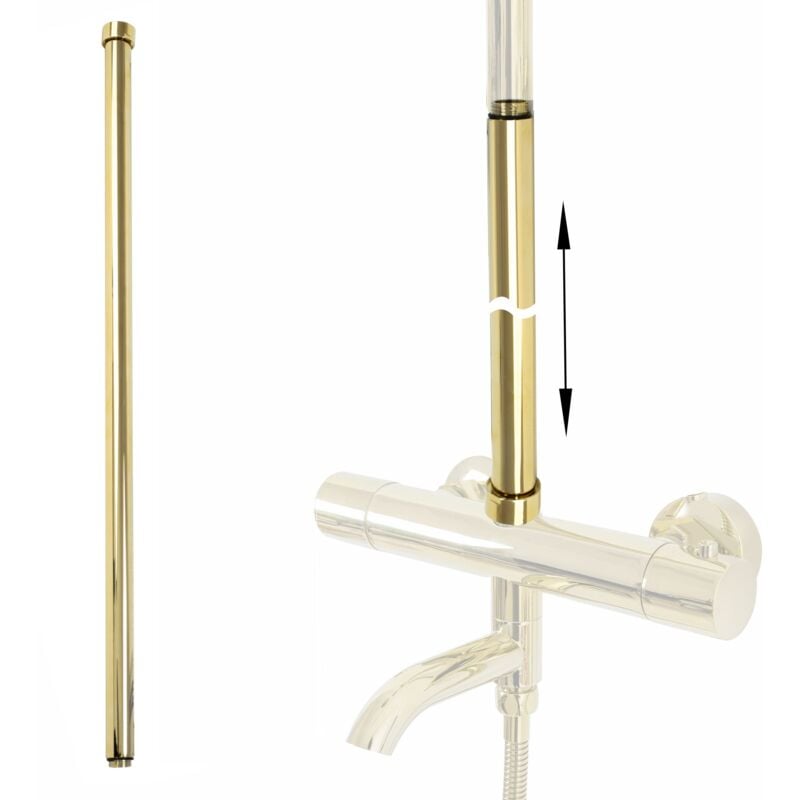 REA - rallonge pour ensemble bain-douche gold 60CM