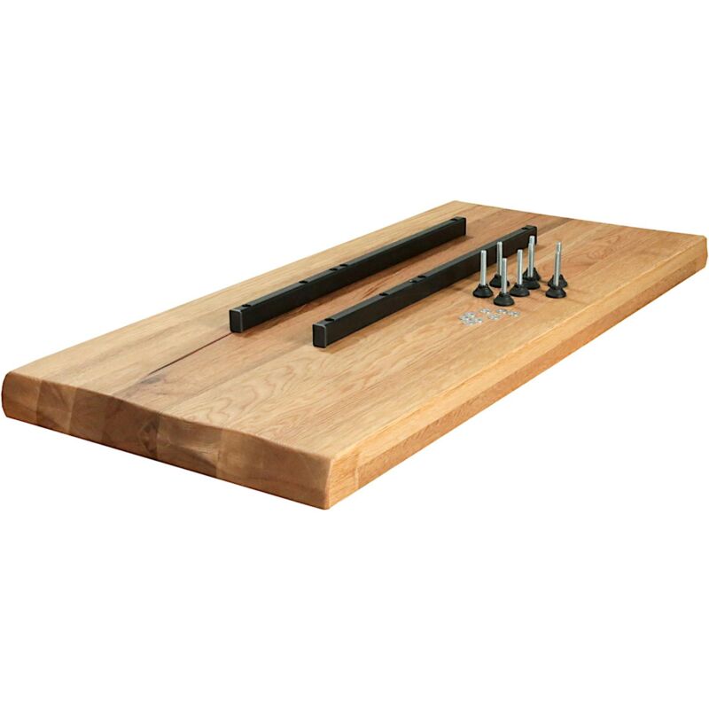 Pier Import - Rallonge pour les tables en chêne huilé bords naturels 300 cm palerme (50 cm)