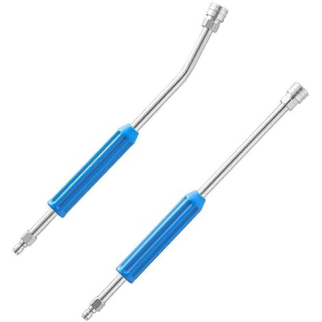 Rallonge pour nettoyeur haute pression 43 cm (17 pouces), raccord rapide 6,35 mm (1/4 pouce), lot de 2
