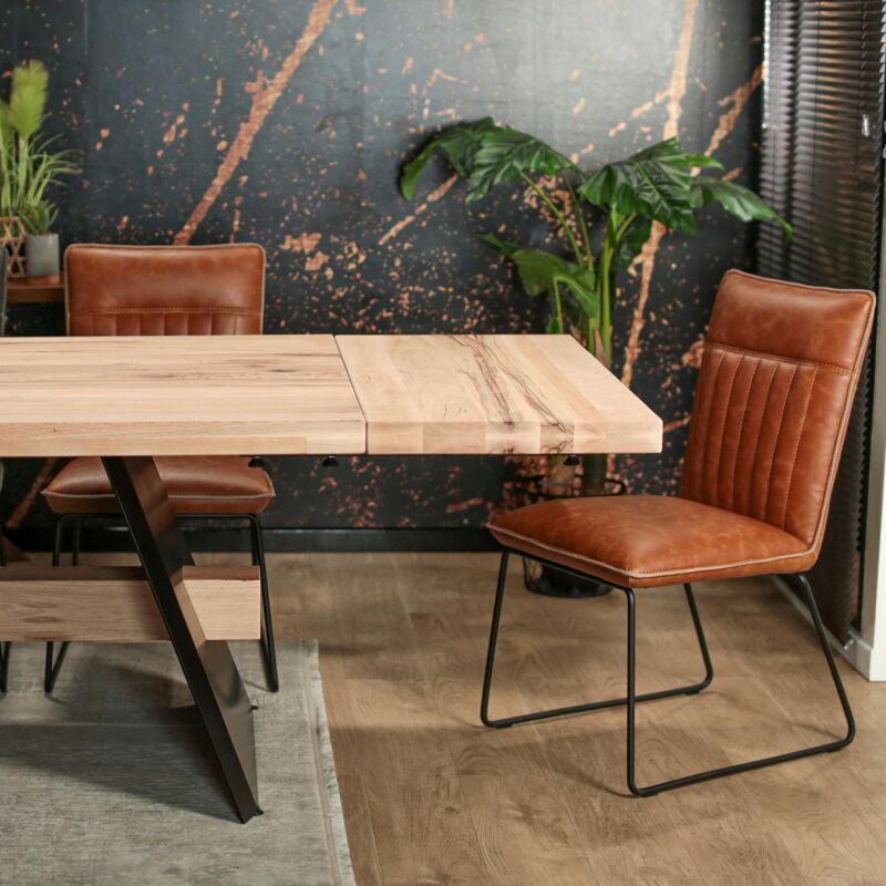 Pier Import - Rallonge pour table rectangulaire en chêne blanc avec poutre centrale 240 cm cornwall (50 cm)