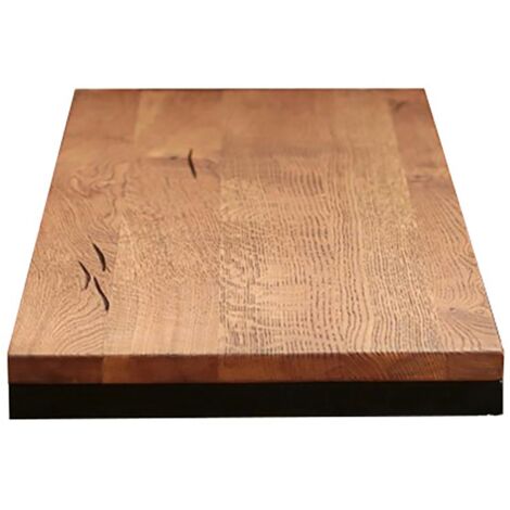 Rallonge pour table ronde extensible en chêne brun 130 cm PALERME (40 cm)