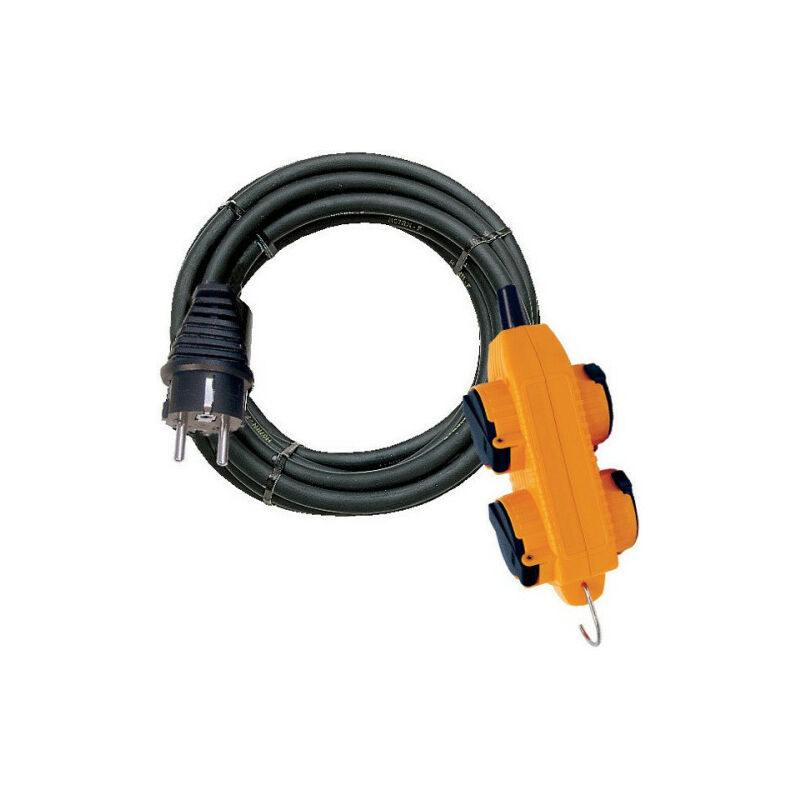 Finish - Rallonge 5M 4 prises/clapet brennenstuhl powerblock Noir