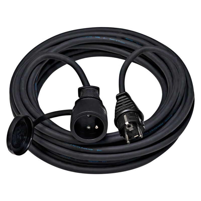 Brennenstuhl - Rallonge électrique 10m de câble H07RN-F 3G2,5 avec prise à clapet (IP44)