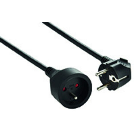 Rallonge Prolongateur électrique 10 m 16A , Section 3G1,5 mm, Noir