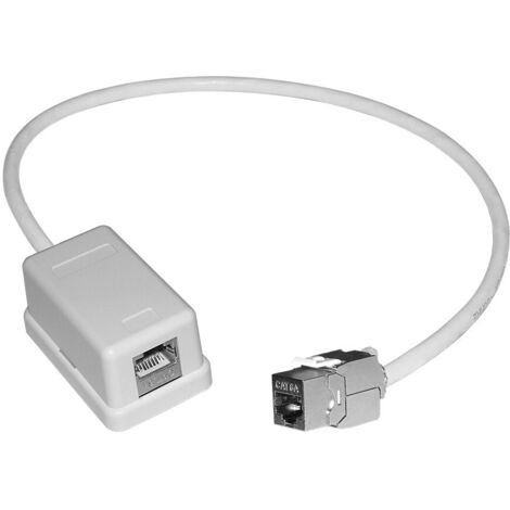 Rallonge RJ45 cat. 6a RS PRO, 2 ports Blindé ( Prix pour 1 )