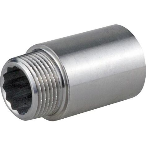 Rallonge robinet 3/4" x 100mm inox 1.4408
