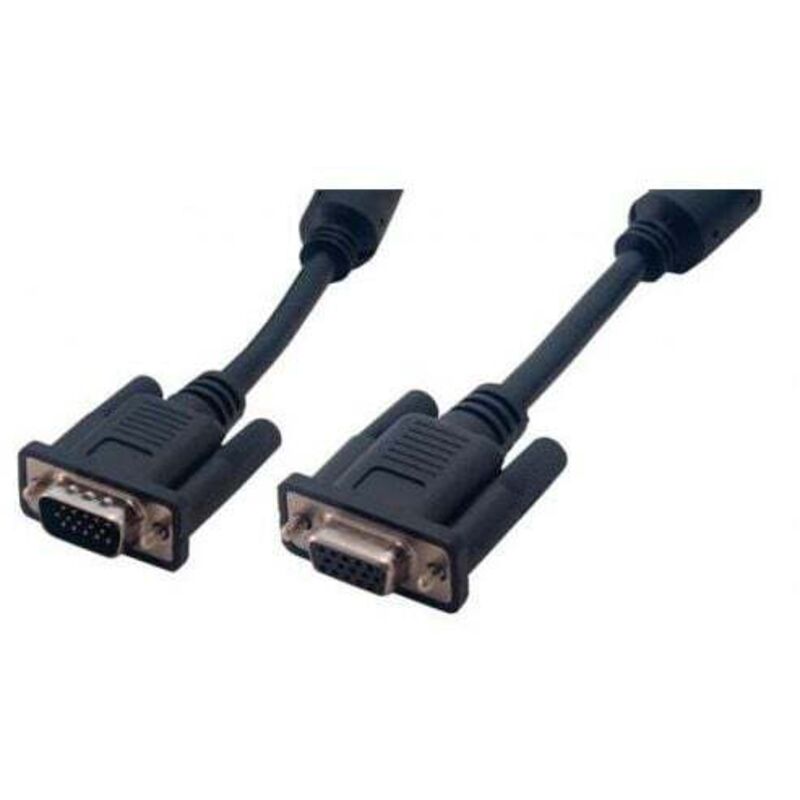 Mcl Samar - Rallonge s-vga HD15 mâle /femelle surblindé 3 coax + 9 fils - 3m Noir