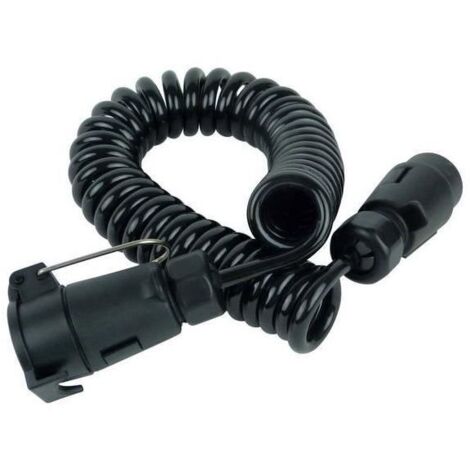 Rallonge spirale - Universel - 7 pôles - 0.75 mm² - Longueur 34 cm - Phare antibrouillard