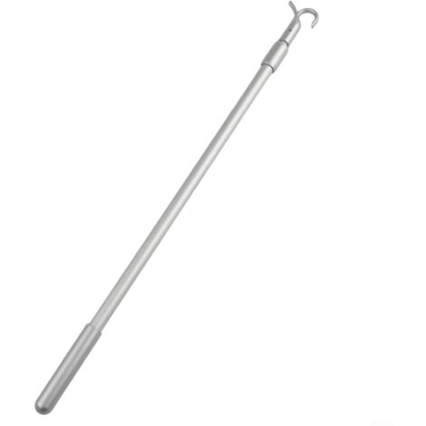 Rallonge télescopique en aluminium pour store de fenêtre avec mécanisme de crochet rotatif 33-60 cm