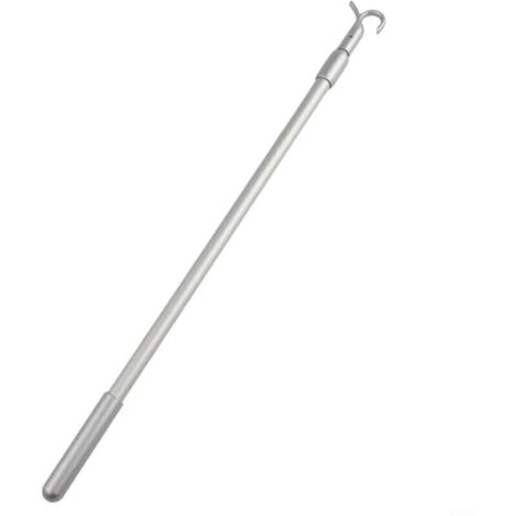 Rallonge télescopique en aluminium pour store de fenêtre avec mécanisme de crochet rotatif 33-60 cm