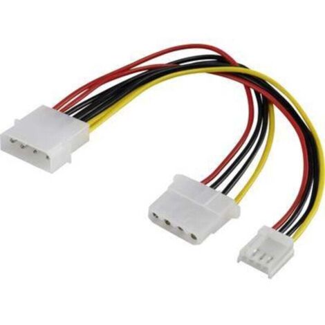 Rallonge Trywise alimentation [1x Alimentation IDE mâle 4 pôles - 1x Alimentation IDE femelle 4 pôles, Alimentation Floppy femelle 4 pôles] 0.15 Y666741