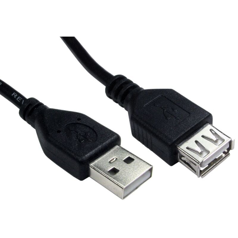 Rallonge usb Rs Pro usb a vers usb a, 250mm, Noir ( Prix pour Paquet de 10 )