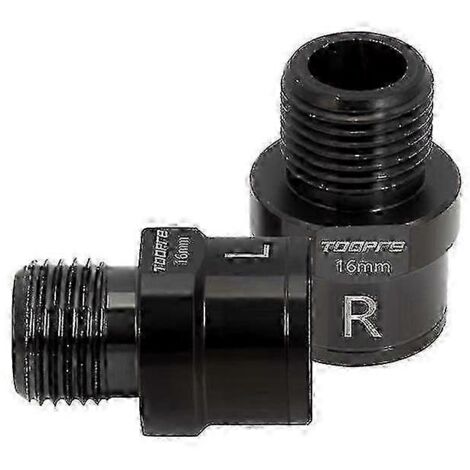 Rallonges de pédales de vélo 16 mm/20 mm, entretoises d'axe en Cr-Mo pour la protection des genoux, VTT/route, noir, 16 mm
