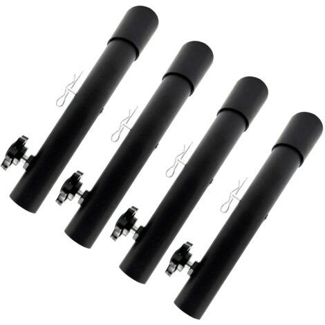 Rallonges de table pliante en acier inoxydable, 4 pièces, extensions de pieds de hauteur de comptoir, Type A, 17,3 pouces (44cm)