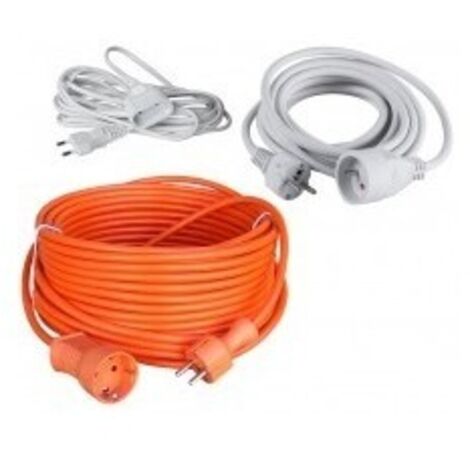 Rallonges Electriques étiquette Cavalier - Longueur:3 Mc,ble:2 X 0,75mm² - 6a Couleur:blanc