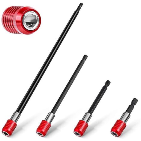 Rallonges pour forets 2/4/6/12 pouces, porte-forets magnétiques (lot de 4)
