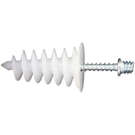 RAM – Lot de 10 chevilles Ø24 x 40 mm – 10 pattes à vis 7 x 45 mm – Résistance à l'arrachement 15/25 kg – Pour tubes IRL et petits appareils électriques