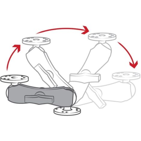 RAM MOUNTS Ram-201U - Soporte de brazo mediano, montaje para teléfono y accesorios