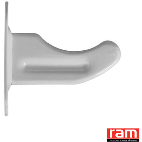 RAM – Support radiateur en fonte traditionnel – Longueur axe 140 mm – Longueur totale 180 mm – Finition époxy blanc durable