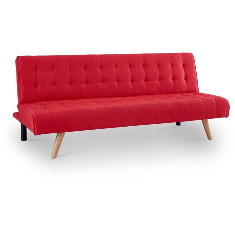 Canapé d'angle 3 places Rouge Tissu Pas cher Design Confort