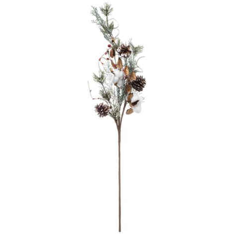 Rama de bayas de algodón H 78 cm - Feeric lights & christmas