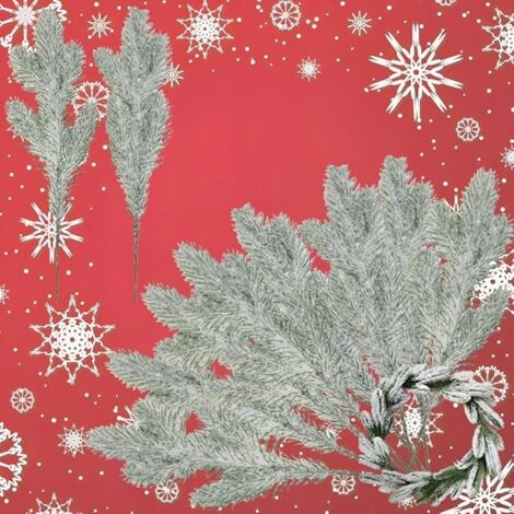 RAMA DECORATIVA CON BRILLO ESCARCHADO 36 ÁRBOL DE NAVIDAD DECORACIÓN NAVIDEÑA